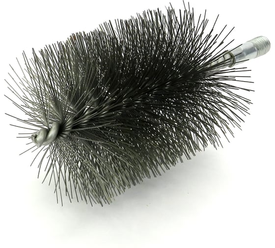 Щетка ерш трубный EuroBrush Д80, ворс сталь 0,50, посадка М12 резьба (14-580) кордщетка ершик, очистка технологических отверстий, котлов, чистка теплообменников прочистка дымоходов, труб EB-T80ST