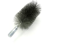 Щетка ерш трубный EuroBrush Д58, ворс гофр сталь 0,30, посадка М12 резьба (14-558) кордщетка ершик, очистка технологических отверстий, котлов, чистка теплообменников прочистка дымоходов, труб EB-T58ST
