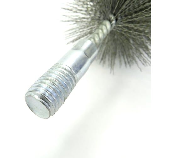 Щетка ерш трубный EuroBrush Д58, ворс гофр сталь 0,30, посадка М12 резьба (14-558) кордщетка ершик, очистка технологических отверстий, котлов, чистка теплообменников прочистка дымоходов, труб EB-T58ST