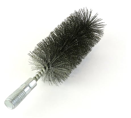Щетка ерш трубный EuroBrush Д48, ворс гофр сталь 0,30, посадка М12 резьба (14-548) кордщетка ершик, очистка технологических отверстий, котлов, чистка теплообменников прочистка дымоходов, труб EB-T48ST