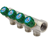 Коллекторы с регулирующими вентилями Okseler 3/4x1/2 4 выхода oks00377