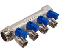 Коллекторы с шаровыми клапанами Okseler 1x1/2НР, 4 выхода oks00406