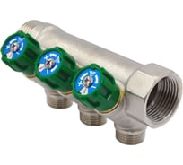 Коллекторы с регулирующими вентилями Okseler 1x1/2 3 выхода oks00379