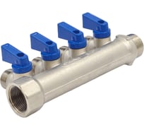Коллекторы с шаровыми клапанами Okseler 3/4x1/2НР, 4 выхода oks00403