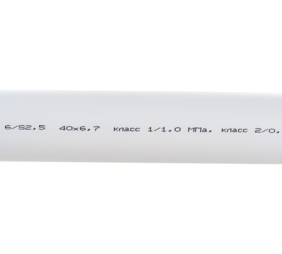 Труба Gigant PP-R белая, армированная стекловолокном SDR 6 (PN25) 40x6.7 мм, 2 м GSG-10