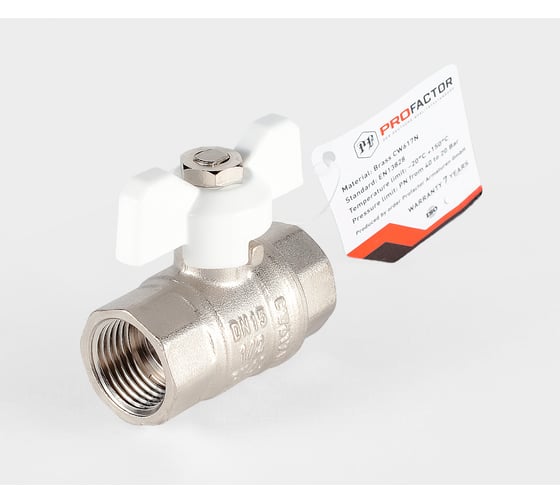 Шаровой кран PROFACTOR PF STANDARD в/в бабочка 1/2 дюйма PF FBV 300