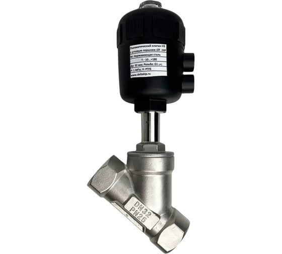 Клапан с электроприводом DELTAKIP JZF-16P (Ду32мм, 10...+180 С, PTFE, нерж.сталь) DK-H0000365 1