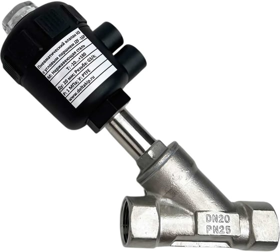 Клапан с электроприводом DELTAKIP JZF-16P (Ду20мм, 10...+180 С, PTFE, нерж.сталь) DK-H0000363 1