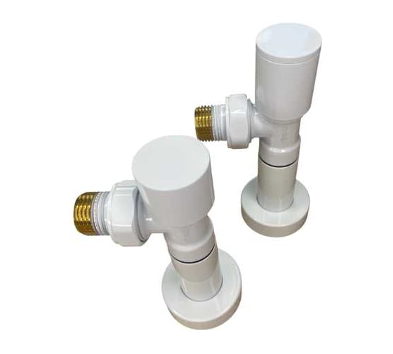 Комплект угловой VIVALDO 1/2 с удлинителями и чашками белый ARVSRE-WH 1
