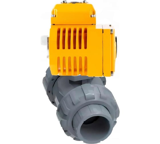 Кран шаровой НПВХ-НПВХ-E-FP-GRM-ISO Дн20 Ру10, электропривод QT-003 24В DN.ru D160-66402 1