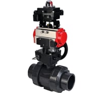 Кран DN.ru НПВХ-НПВХ-E-FP-GRM-ISO Дн15 Ру10, пневмопривод, пневмораспр., дублёр, БКВ D160-67136