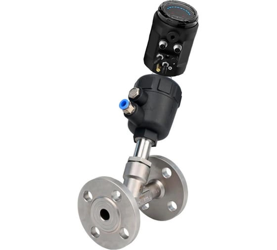 Клапан отсечной пневматический DN.ru 316P-PVF Ду50 Ру16, ЭИП IEVP-1500 (ход 25-50мм) D110-00421 1