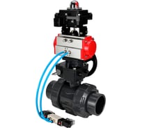 Кран DN.ru НПВХ-НПВХ-E-FP-GRM-ISO Дн32 Ру10, пневмопривод, пневмораспр., дублёр, БКВ D160-67202