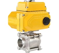 Кран DN.ru 316-316-PTFE-FP-W-ISO-H WDVF Ду32 Ру63, электропривод QT-003 220В D160-69360