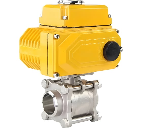 Кран DN.ru 316-316-PTFE-FP-W-ISO-H WDVF Ду32 Ру63, электропривод QT-003 220В D160-69360 1