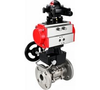 Кран DN.ru КШФПТ-ISO.316.180 Ду100 Ру16 3-составной WDVF, пневмопривод, БКВ, дублёр D160-68740