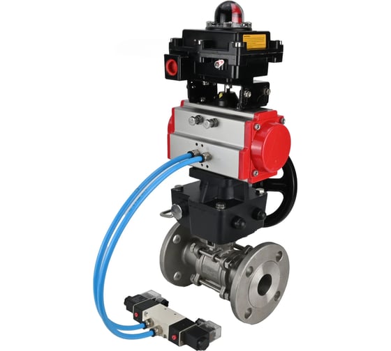 Кран DN.ru КШФПТ-ISO.304.180 Ду100 Ру16 WDVF, пневмопривод, пневмораспр., БКВ, дублёр D160-68811 1