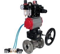 Кран DN.ru КШФПТ-ISO.316.180 Ду100 Ру16 WDVF пневмопривод, пневмораспр., БКВ, дублёр, БПВ D160-68621