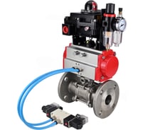 Кран DN.ru КШФПТ-ISO.316.180 Ду100 Ру16 WDVF, пневмопривод, пневмораспр., БКВ, БПВ D160-68820