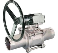 Кран шаровой DN.ru 304-304-PTFE-W-ISO-H Ду100 Ру16 с редуктором RDN-5 D160-54800