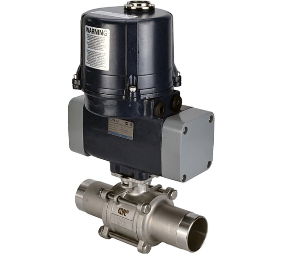 Кран шаровой 316-316-PTFE-W-ISO-H LONG Ду25 Ру63, электропривод ЭПВП-007 220В DN.ru D160-63087 1