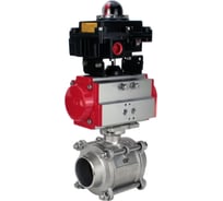 Кран шаровой 316-316-PTFE-FP-W-ISO-H WDVF Ду32 Ру63 3-составной, пневмопривод, БКВ DN.ru D160-68980