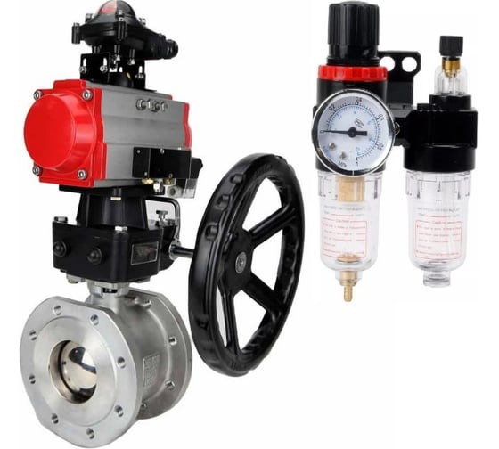 Кран шаровой 316-316-PTFE-F-ISO-R Ду250 Ру16,пн.привод,пн.распр,БКВ,редуктор,БПВ DN.ru D160-60993 1