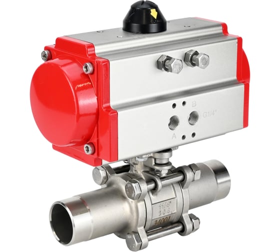 Кран шаровой 316-316-PTFE-W-ISO-H Ду15 Ру63 пневмопривод SA-083 DN.ru D160-55664 1