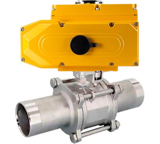 Кран шаровой 316-316-PTFE-W-ISO-H Ду32 Ру40 с 1/4-оборотным электроприводом QT-N-005 380В DN.ru D160-56248 1