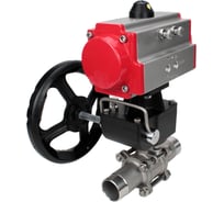 Кран шаровой 316-316-PTFE-W-ISO-H Ду125 Ру16 пневмопривод DA-130, редуктор HDM-3 DN.ru D160-55602