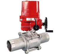 Кран шаровой 316-316-PTFE-W-ISO-H LONG Ду25 Ру63 с 1/4-оборотным электроприводом взрывозащищенным EX-010 24В DN.ru D160-56198