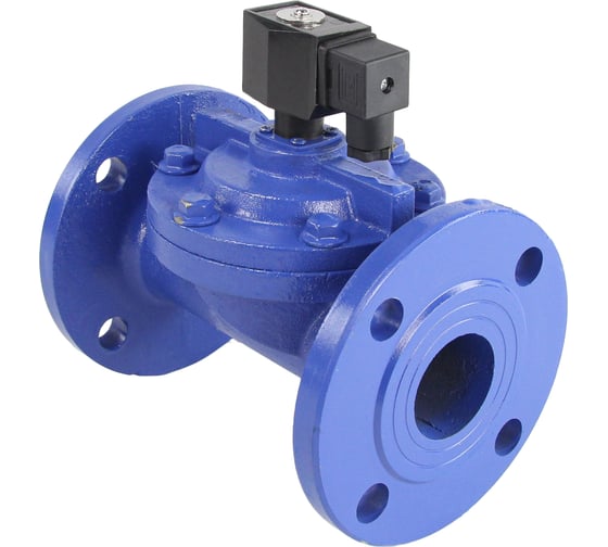 Клапан электромагнитный DN.ru VSF-602E-PU-NC Ду50 Ру10, чугун, EPDM, фланцевый, пилотный, 24В DAR D130-06013 1