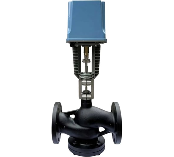 Клапан регулирующий 2-ходовой высокотемпературный DN.ru  25с945нж H-25Л-M-PED-F Ду65 Ру25 Kvs63 с электроприводом DAV-430-1500/80-25-24В-IP54 D230-11203 1