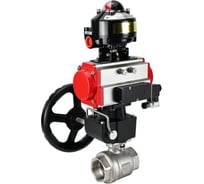 Кран шаровой DN.ru КШМП.316.230-ISO Ду15 Ру63, пневмопривод DA-065, пневмораспределитель 220VAC, БКВ LSB-510, дублёр HDM-1 D160-70149