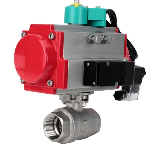 Кран шаровой DN.ru КШМП.316.230-ISO Ду50 Ру63, пневмопривод DA-065, пневмораспределитель 24VDC, магнитный переключатель МППП-200 D160-70617 1