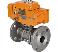 Кран шаровой DN.ru КШФПТ.304.180 Ду20 Ру40 3-составной, 1/4-оборотный электропривод 380В D160-60666