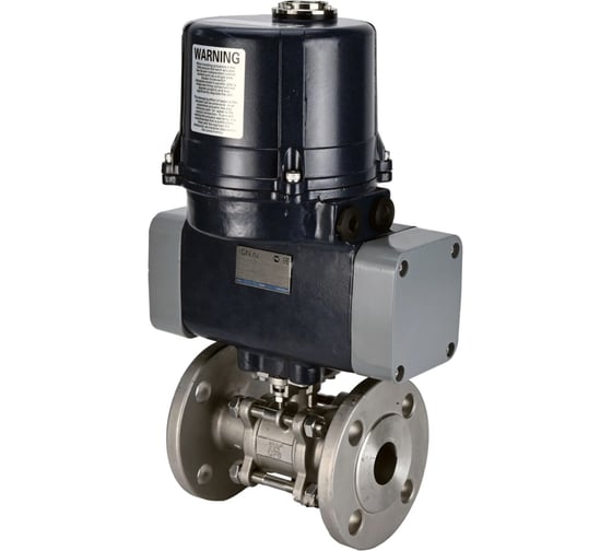 Кран шаровой DN.ru КШФПТ.304.180 Ду40 Ру40, электропривод ЭПВП-005 220В D160-63015 1