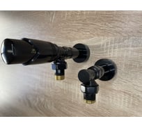 Комплект термостатический VIVALDO угловой 1/2 с удлинителями и чашками черный ATRVSRE-BL