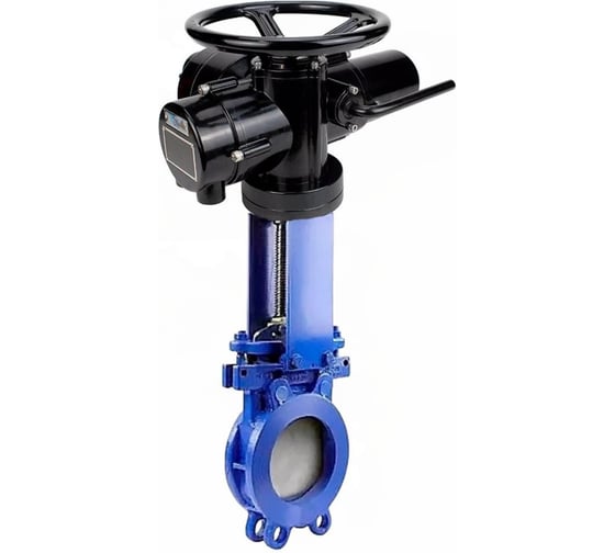 Задвижка шиберная DN.ru GGG40-304-NBR-2W-Fb-ОСТ Ду100 Ру16 2-сторонняя, WENZ с электроприводом VGD-010M 220В 5-кулачковым D040-09998 1