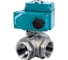 Кран шаровой DN.ru RP.SS316.200.MM-ISO L-тип Ду100 Ру40, 1/4-оборотный электропривод 220В D160-60553 1