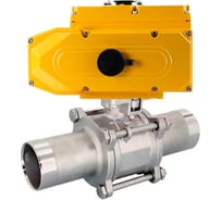 Кран шаровой DN.ru 316-316-PTFE-W-ISO-H Ду25 Ру63 с 1/4-оборотным электроприводом QT-N-008 380В D160-56247