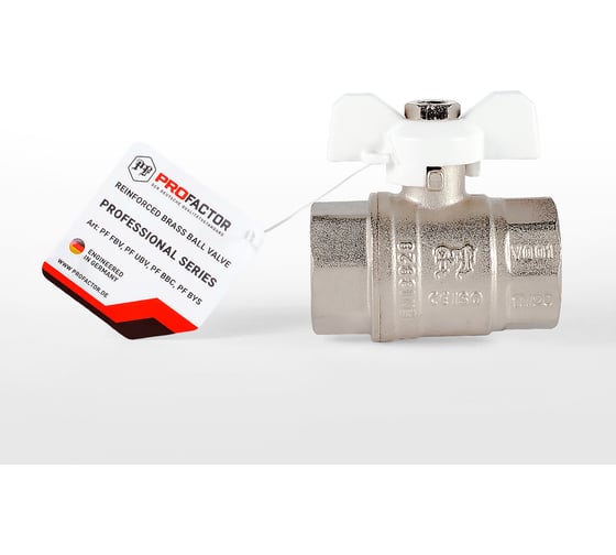 Шаровой кран PROFACTOR PF STANDARD в/в бабочка 3/4 дюйма PF FBV 301