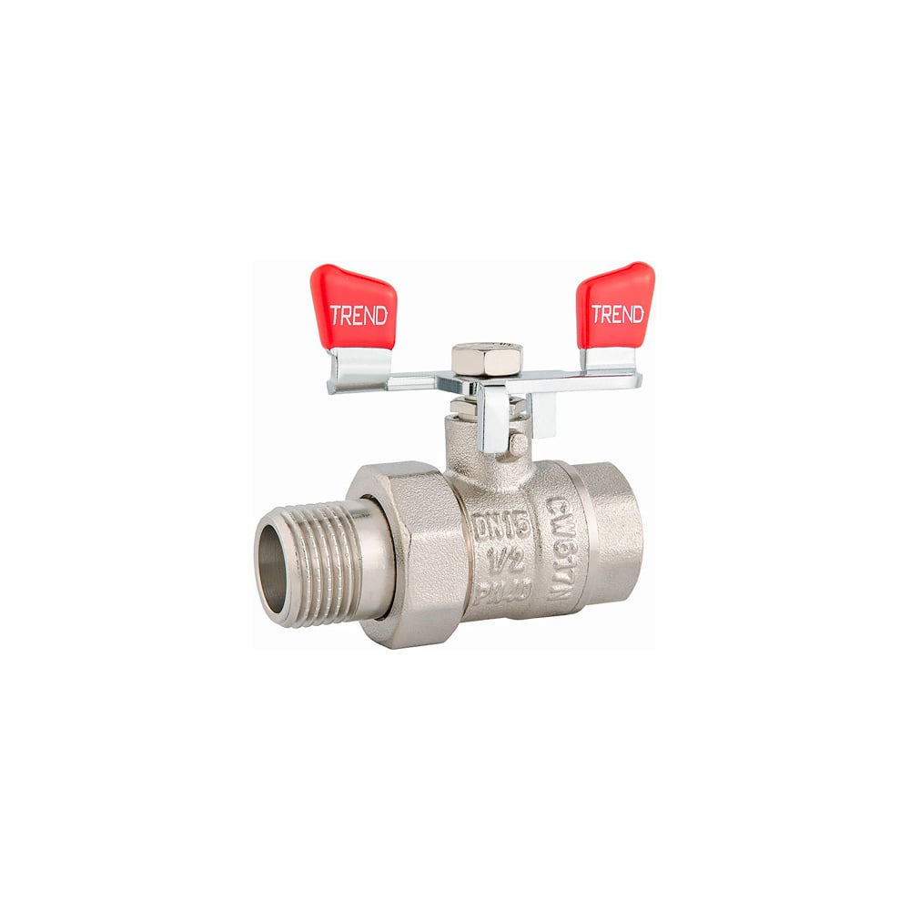 Шаровой кран PROFACTOR с полусгоном PF TREND в/н бабочка 1/2 дюйма PF ...