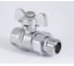 Шаровой кран PROFACTOR PF STANDARD с полусгоном, хром, в/н ручка бабочка, 1/2 дюйма PF UBV 324CW 6