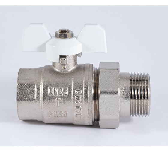 Шаровой кран PROFACTOR с полусгоном PF STANDARD в/н, ручка бабочка 1 дюйм PF UBV 326S