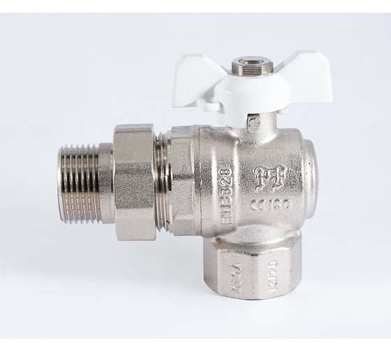 Шаровой кран PROFACTOR PF STANDARD угловой с полусгоном, в/н, ручка бабочка 3/4 дюйма PF UBV 325A