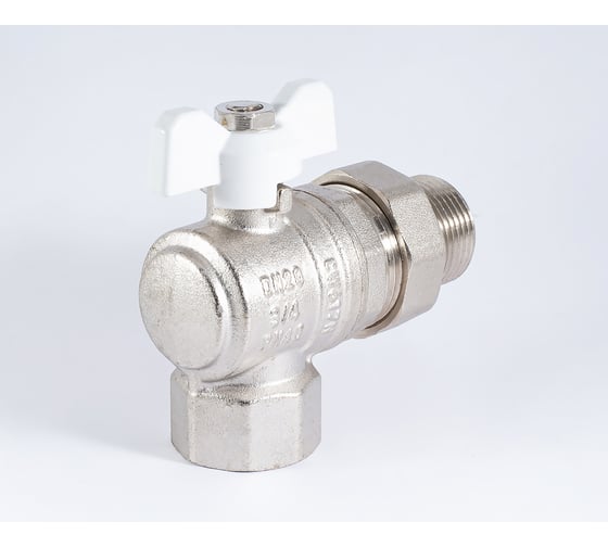 Шаровой кран PROFACTOR PF STANDARD угловой с полусгоном, в/н, ручка бабочка 3/4 дюйма PF UBV 325A