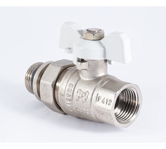Шаровой кран PROFACTOR PF STANDARD с полусгоном, с уплотнением, в/н, ручка бабочка 1/2 дюйма PF UBV 324 UR