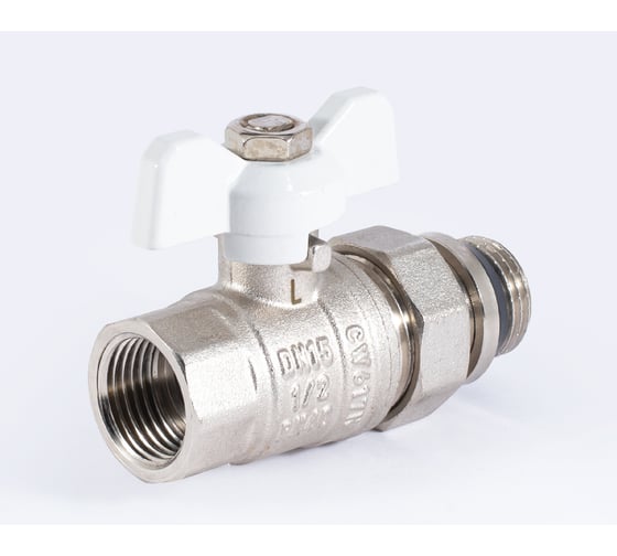 Шаровой кран PROFACTOR PF STANDARD с полусгоном, с уплотнением, в/н, ручка бабочка 1/2 дюйма PF UBV 324 UR