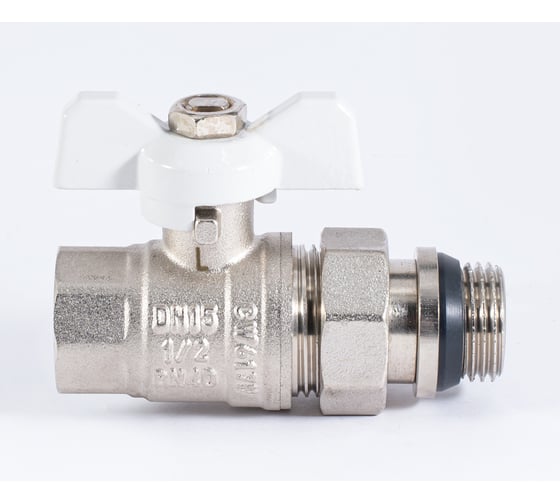 Шаровой кран PROFACTOR PF STANDARD с полусгоном, с уплотнением, в/н, ручка бабочка 1/2 дюйма PF UBV 324 UR